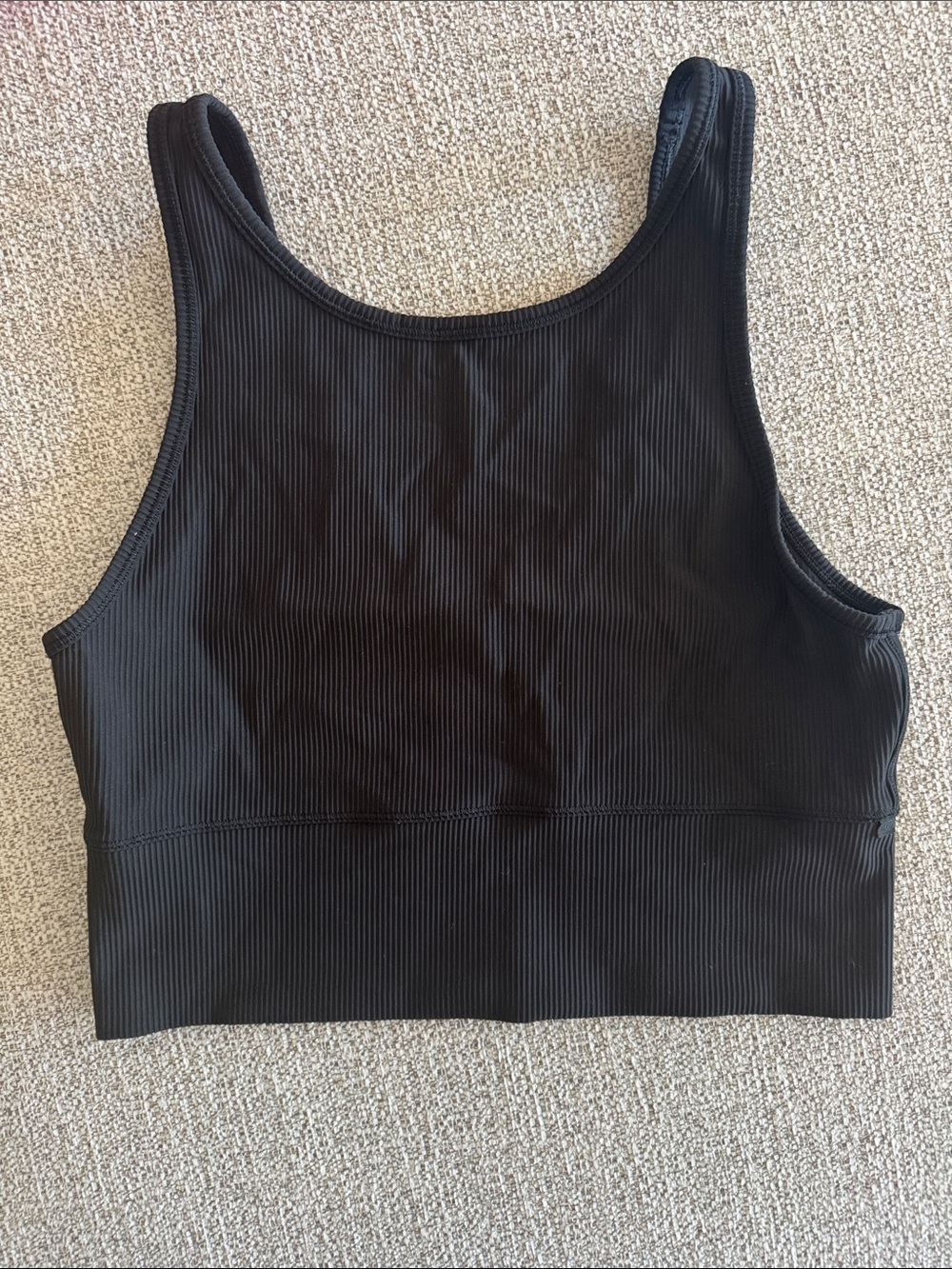 Lululemon Power Pivot reversible black ribbed workout tank